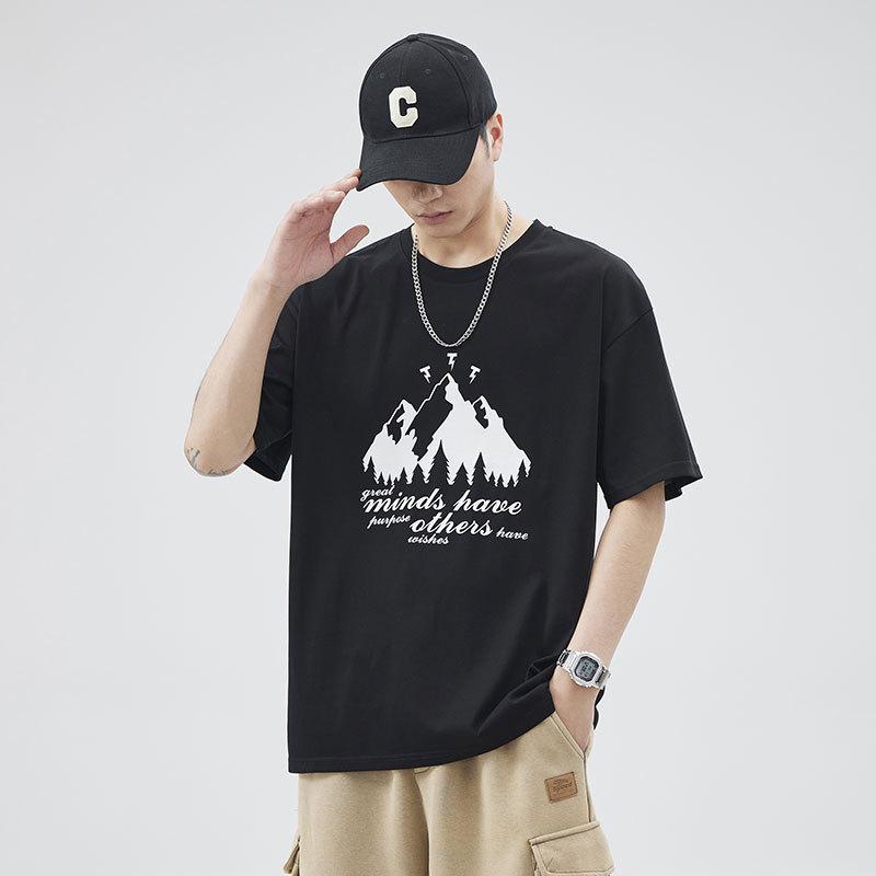 T-shirt Men's Trend Men's Loose Casual Printed Half Sleeved Clothing New Versatile Men's Short Sleeved Shirt