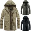 Luxuriously Faux Fur Lined Men's Parka Coat Hoodie Zipper Winter Jacket