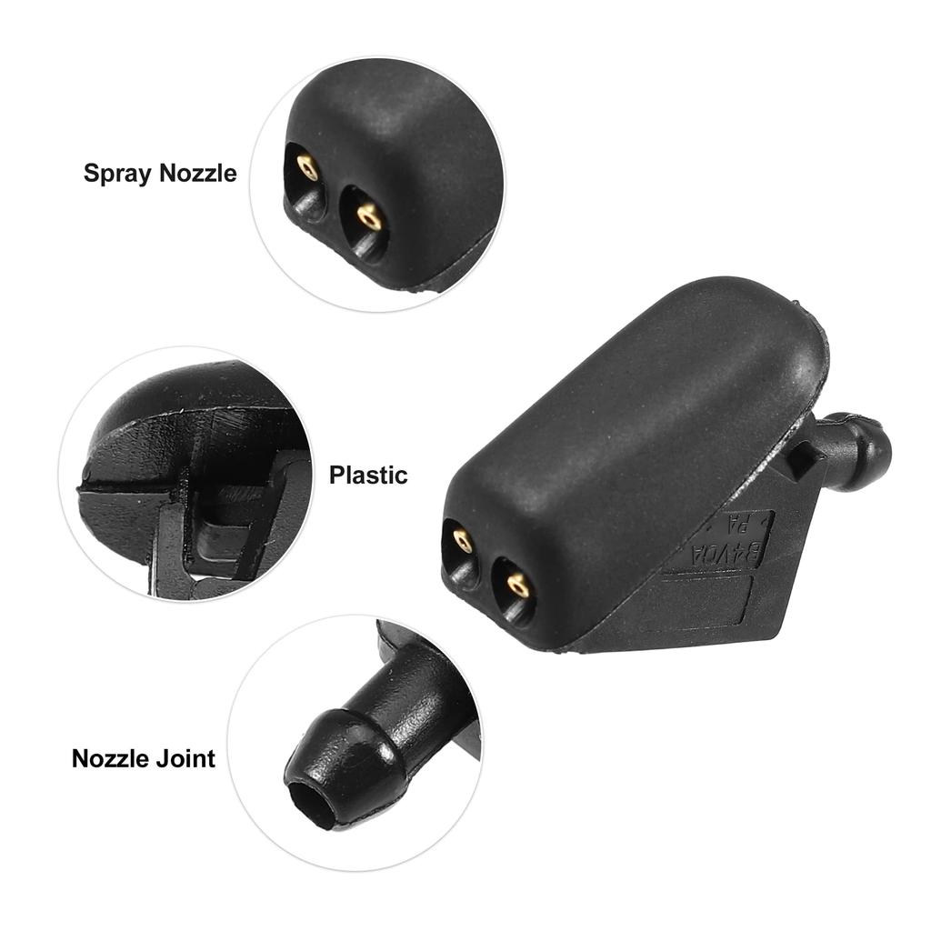 ACROPIX Windshield Wiper Washer Nozzle Jets for Mini Cooper Compatible with Hatchback and S R50 R53 Black (2 Pack)