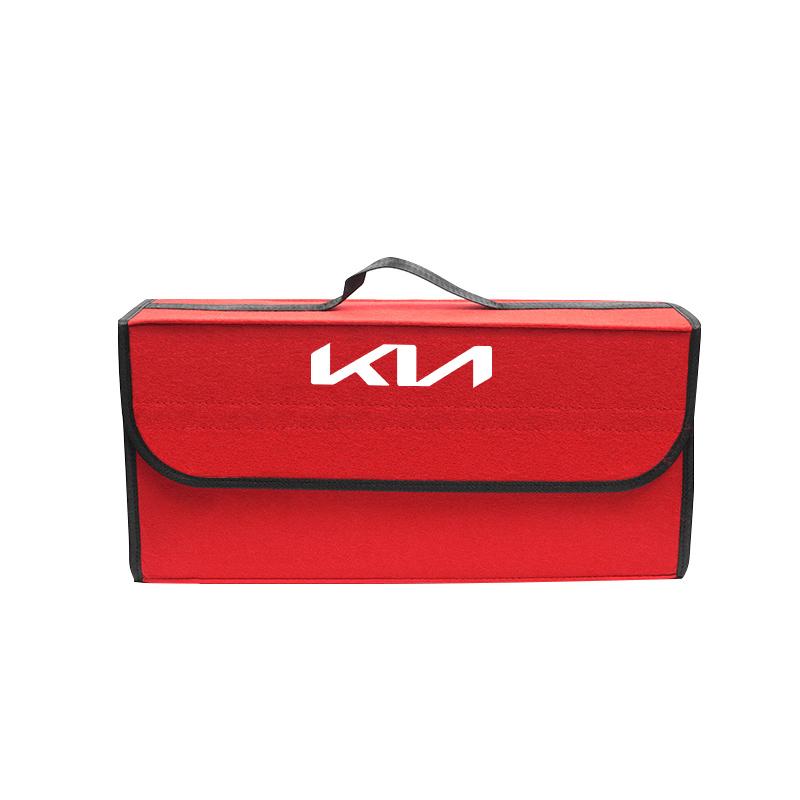 BTQNM1 1Pcs Car Soft Felt Storage Box Trunk Large Organizer Tool For KIA K9 Sportage Niro K5 Carnival EV6 EV9 EV3 K8 Stinger Forte