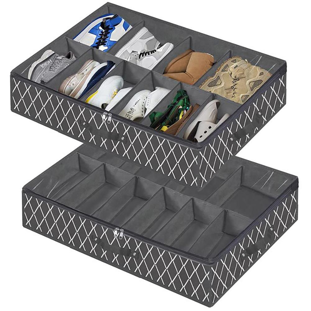Shoe Clothing Organizer Under Bed Non-woven Storage Finishing Bag Foldable Storage Containers Box