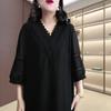 2025 Spring/Summer Plus Size Lace Top – Slimming Loose Fit Women's Fashion