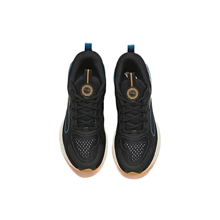 Anta Tron 1.0 Cushioning Slip Resistant Abrasion Resistant Breathable Low top Running Shoes Men's Black Blue White 112115586S-1