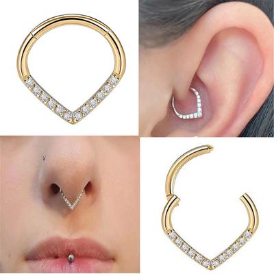 Elegant Hinged Segment Hoop Unique Nose Piercing Unisex Body Jewelry Nose Rings G23 Titanium Material Suitable for Nose