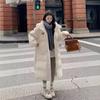 Down Cotton Jacket Women's Mid-length Winter 2025 New Korean Style Cotton-padded Jacket Thickened Over Knee Hooded Cotton-padded Jacket