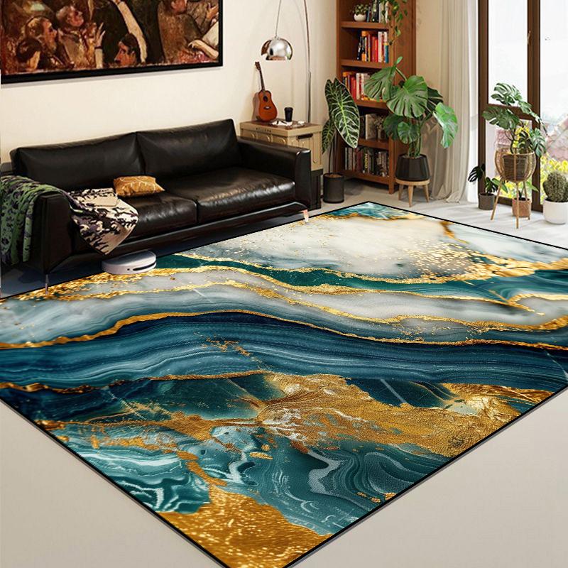 Abstract Style Large Size Living Room Carpet Home Decor Non-slip Luxury Rugs Machine Washable Bedroom Floor Mats Customizable IG