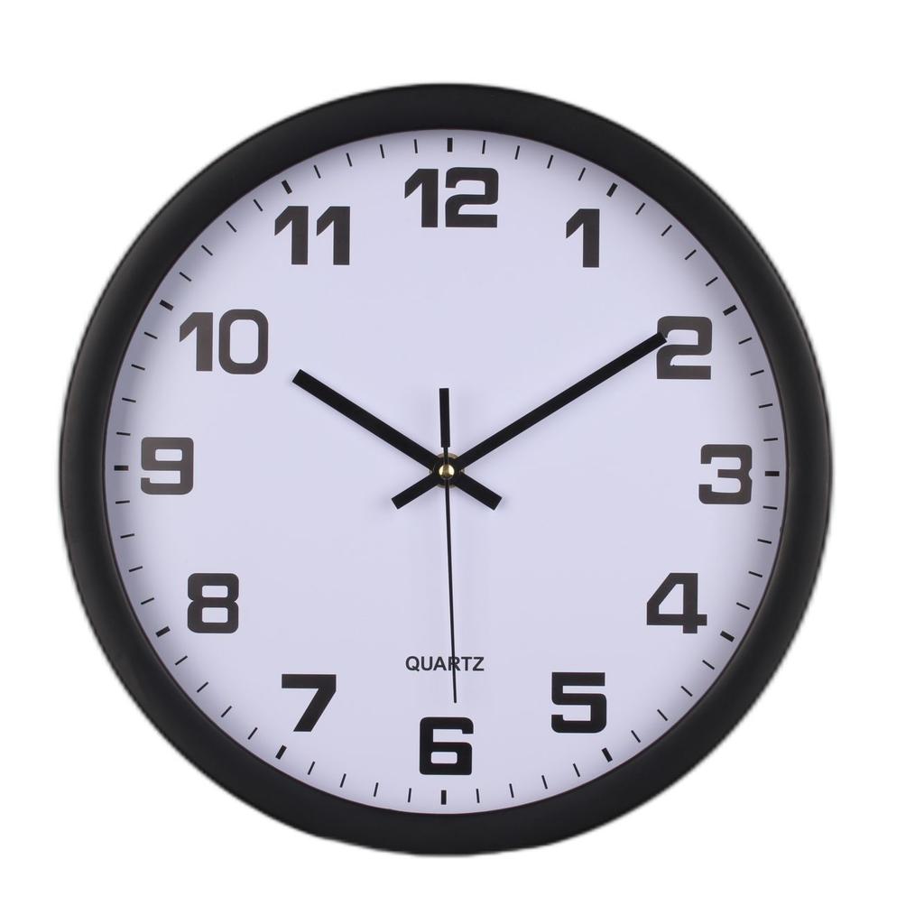 Simple Home Wall Clock Living Room Modern Silent Round Clock Fashion Creative Digital Wall Clock 12 Inches