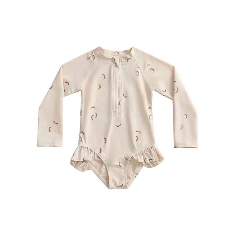 Kids  Floral Long-Sleeve Sun Protection Swimsuit
