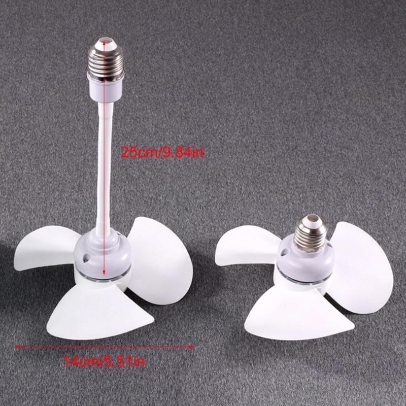 5.5inch Chandelier Fan E27 Thread Ceiling Fan 360 Degree Adjustment Low Noise Electric Fan Cooling Fan for Indoor