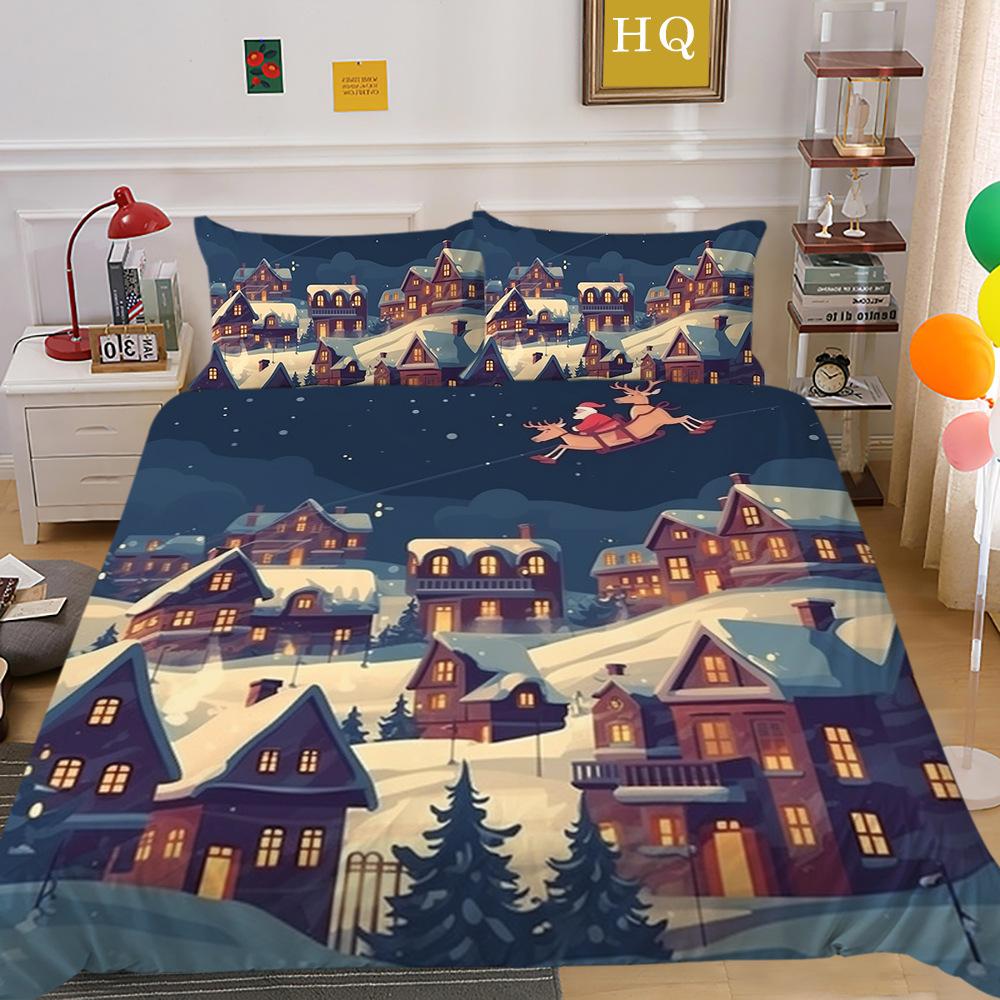 

Наволочка из полиэстера с 3D-печатью, пододеяльник, набор из двух или трех предметов EU Single 135*200