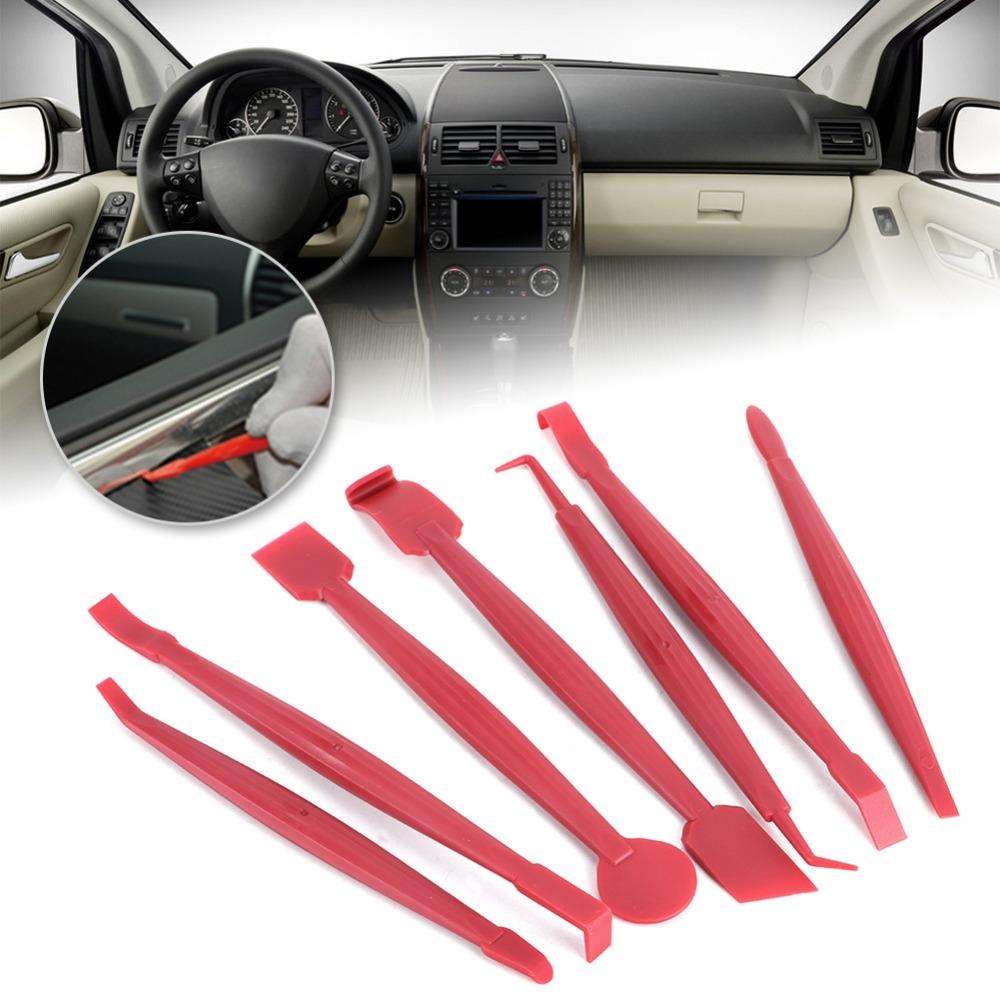7PCS Lightweight Window Tint Tool Kit Red Film Edge Closing Tool New Film Squeegee Bubble Removal