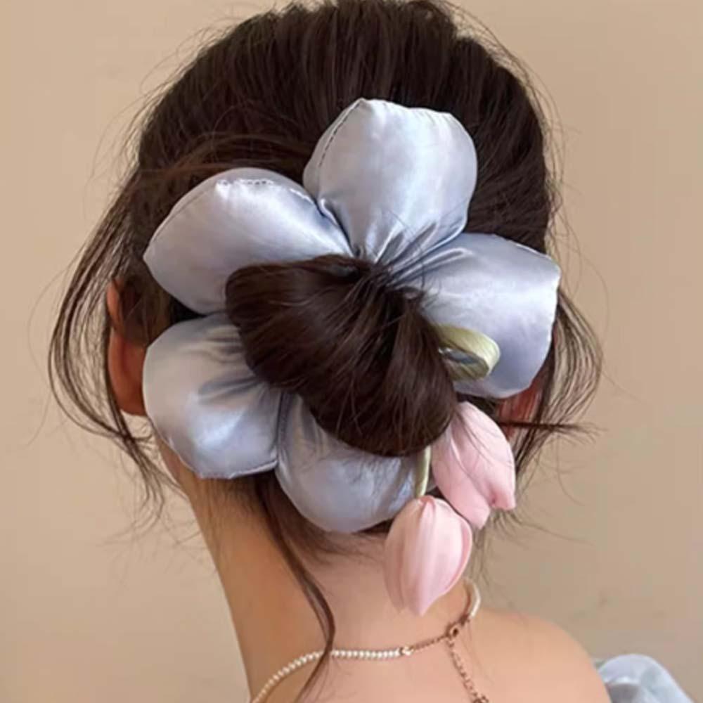 Oversize Tulip Big Hair Rope Elastic Exaggerated Hair Ring Trendy Large Hair Scrunchies  Women