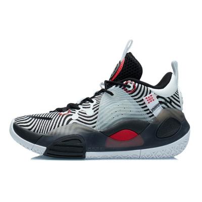 Li Ning Kids All City 9 V1.5 Wade V1.5 Basketball Shoes Kids Sneakers White Black YKBR044-1