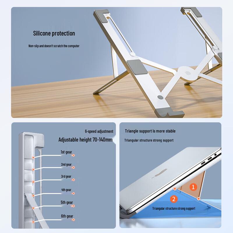 Ecola Adjustable Aluminum Laptop & Monitor Stand