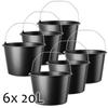 KADAX Plastic Construction Buckets Household 20L X 6pcs