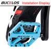 BUCKLOS Bicycle Pedals Sealed Bearing MTB Platform Pedal for Bicycle Mountain Nylon Bike Flat Pedals 9/16'' MTB Road Bike Part