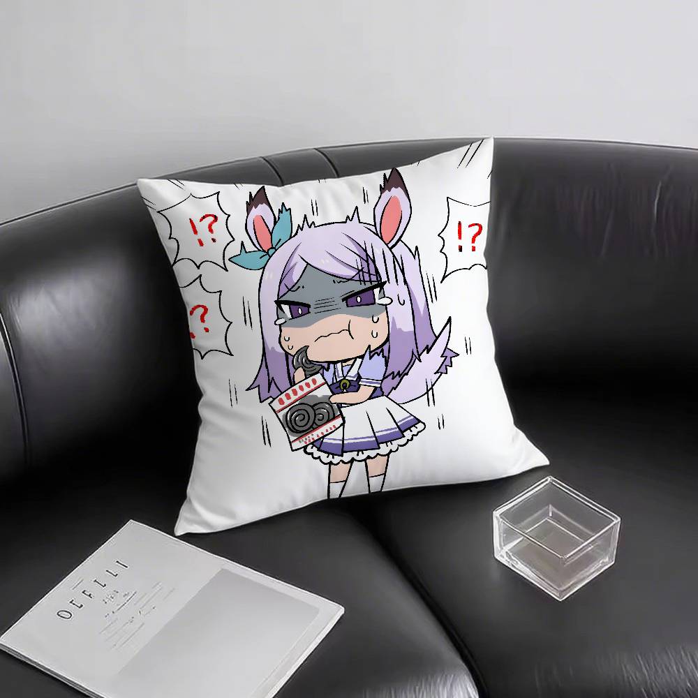 1pc Anime MEJIRO MCQUEEN Kawaii Pillow Case Fashion Square Pillowcase Bedroom Sofa Room Ins Decoration Leisure