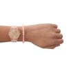 Armani Exchange Three-Hand Pink Leather Watch & Bracelet Set