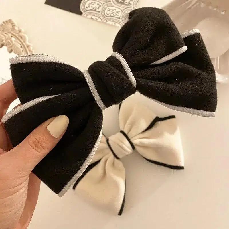 1 Pcs Imitation Bowknot Hair Clips For Women Hairpin Top Head Hairpin Ponytail Barrettes Elegant Bows Hair Accessoires Headwear