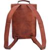Full Grain Vintage Leather Backpack Shoulder Bag, 13 Inch Laptop MacBook Rucksack Handbags For Men and Women