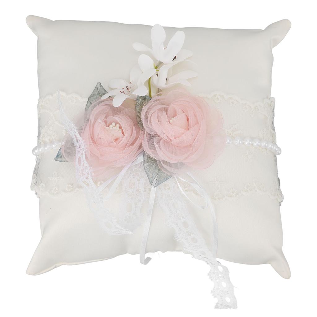 Mini Bryllupspute Blomst Dekorativ Bryllup Forlovelse Utstilling Bærerpute for Seremoni