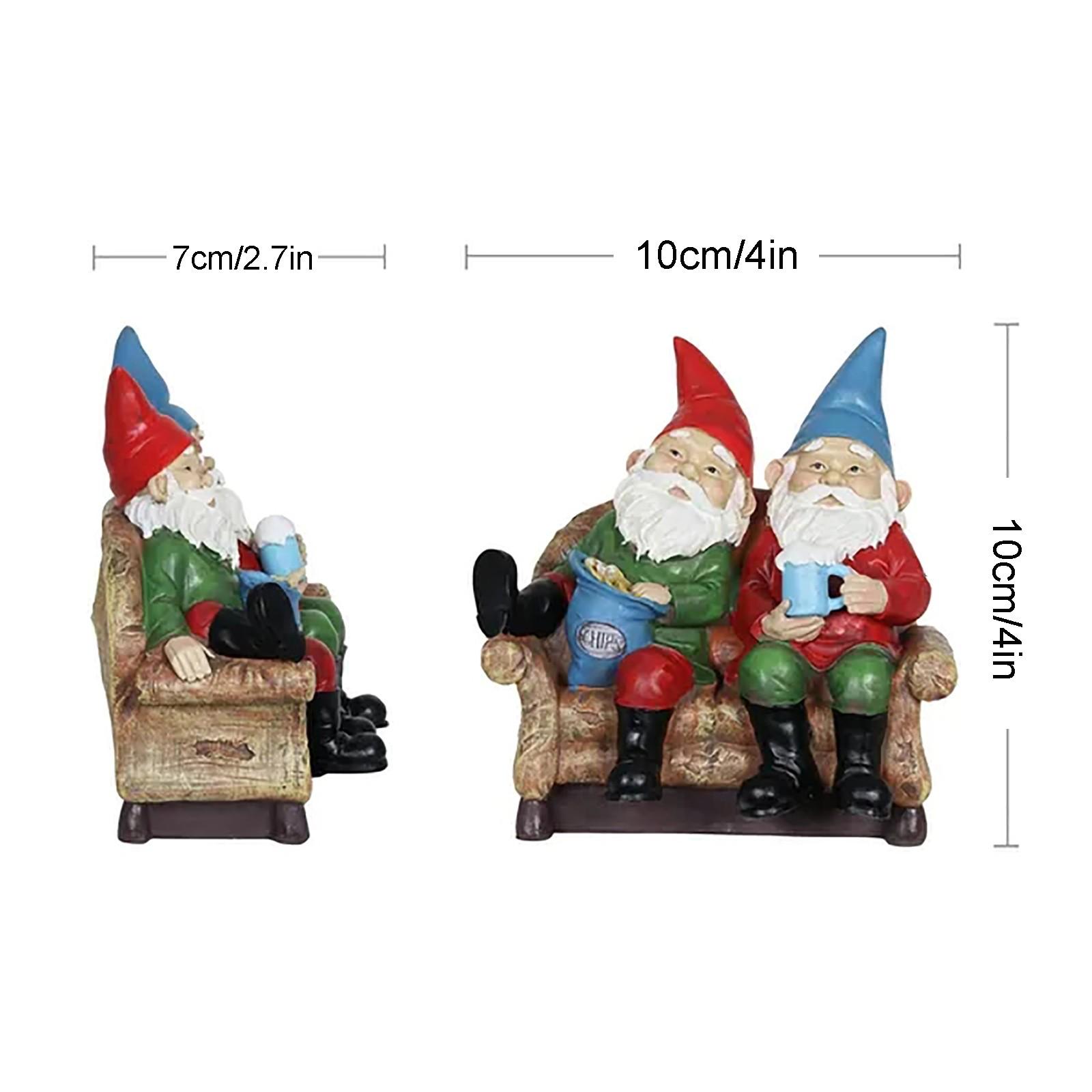 

Мини-украшения для рабочего стола Ленивые домоседы-гномы едят чипсы и пьют пиво Садовая статуэтка Креативное украшение Дисплей