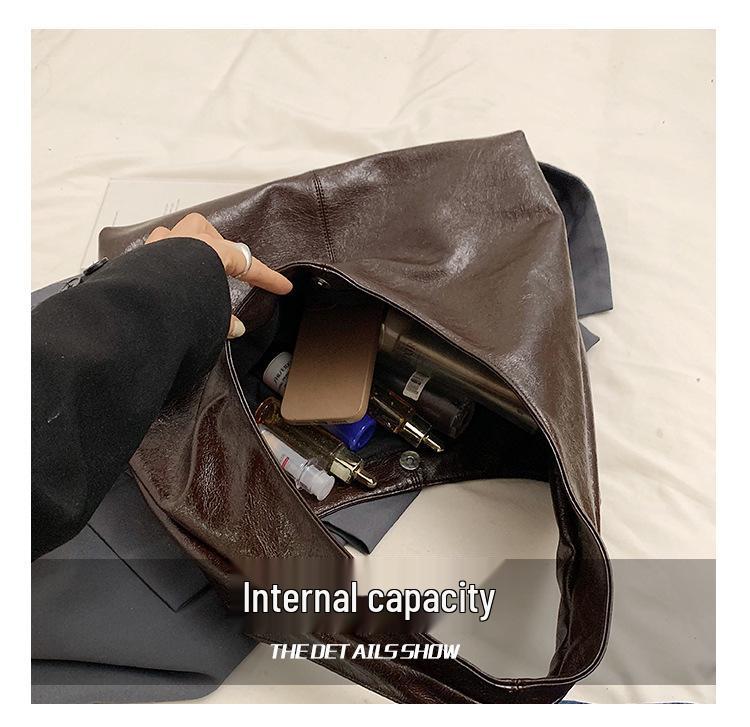 2024 Women's Soft Leather Large Capacity Tote & Shoulder Bag – Stylish, Versatile, High-End Design for Everyday Use