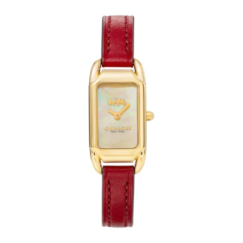 

Coach CADIE Watch, 20.5mm, Silver Dial, Quartz Movement, Water Resistant, Mineral Glass, 14504025, Women s, Red