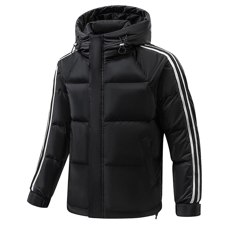 

2025 Новая куртка-пуховик с двумя открывающимися сторонами Мужская зимняя куртка Модная мужская куртка-пуховик Мужская 5XL чёрный