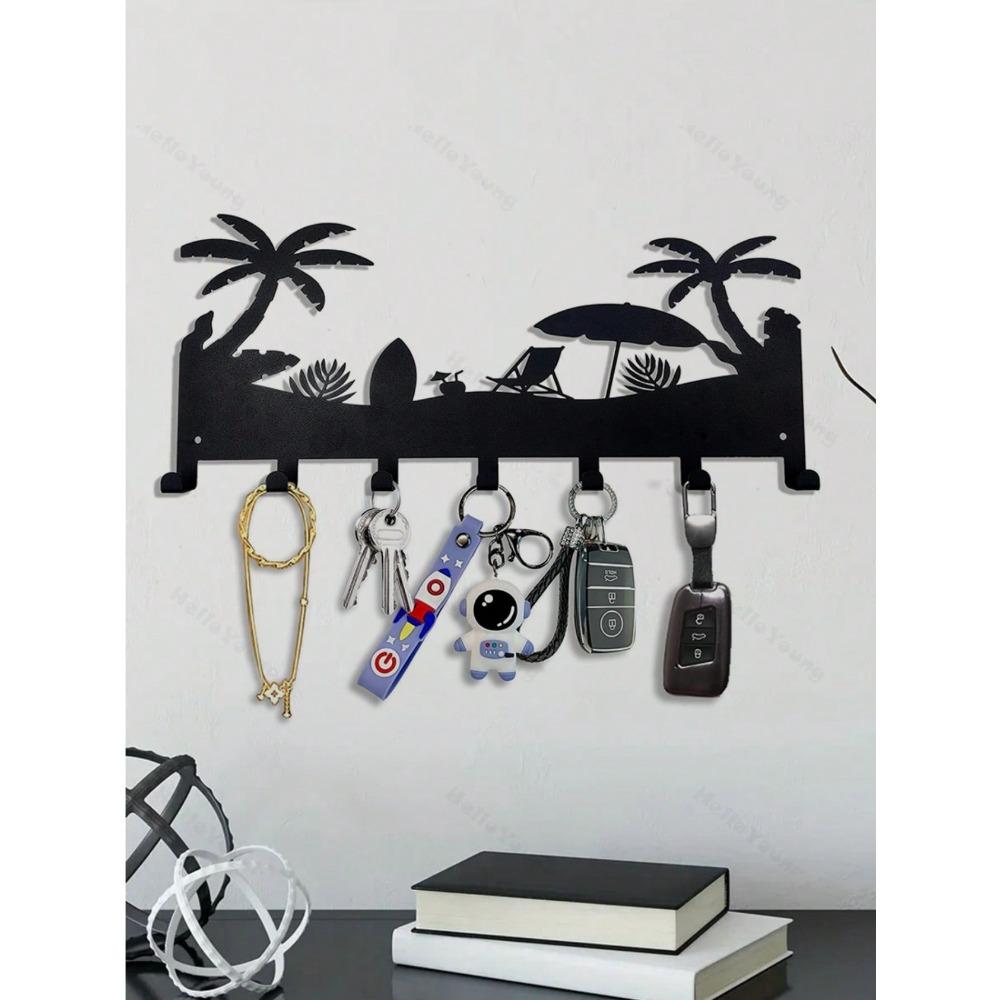 Black Metal Landscape Hook, Unique Home Decor Gift for Living Room Bedroom