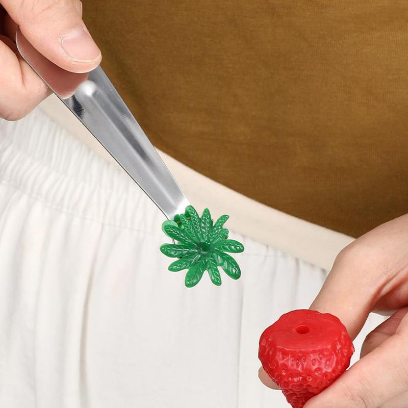 1pcs Fruit Coring Tool Tomato Strawberry Seed Remover Stainless Steel Kitchen Gadgets Top Stem Remover Portable Easy Handling