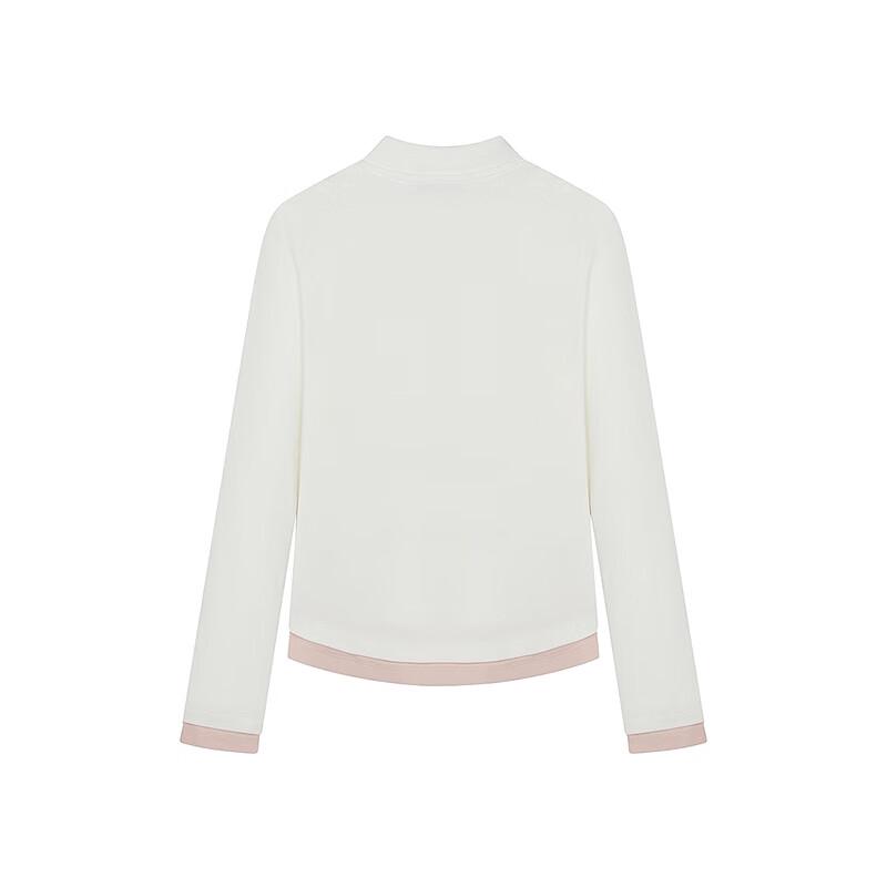 Teenie Weenie Women's Ribbed Stand Collar Long Sleeve T-shirt