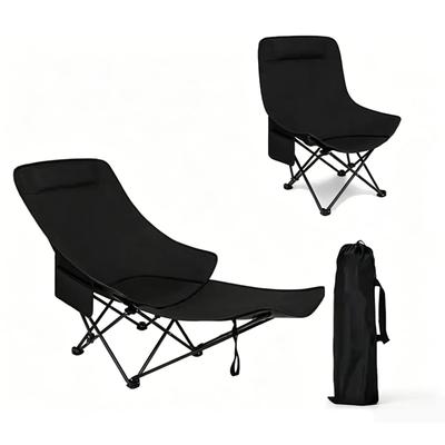Melphoe Katlanabilir Yatar Sandalye 140kg Ağırlık Kompakt Çıkarılabilir Ayaklık Saklama Rahat Uyku Dinlenme Sandalyesi - Ultra Hafif 2.8kg,