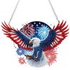 US Flag Eagle 2D Flat DIY Special Shape Rhinestone Diamond Art Window Pendants Hanging Diamond Art Kits Wall Door Decoration