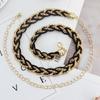 Women's Beaded Hook Waist Chain Korean Style Sweet Fashion Pearl Decoration Metallic