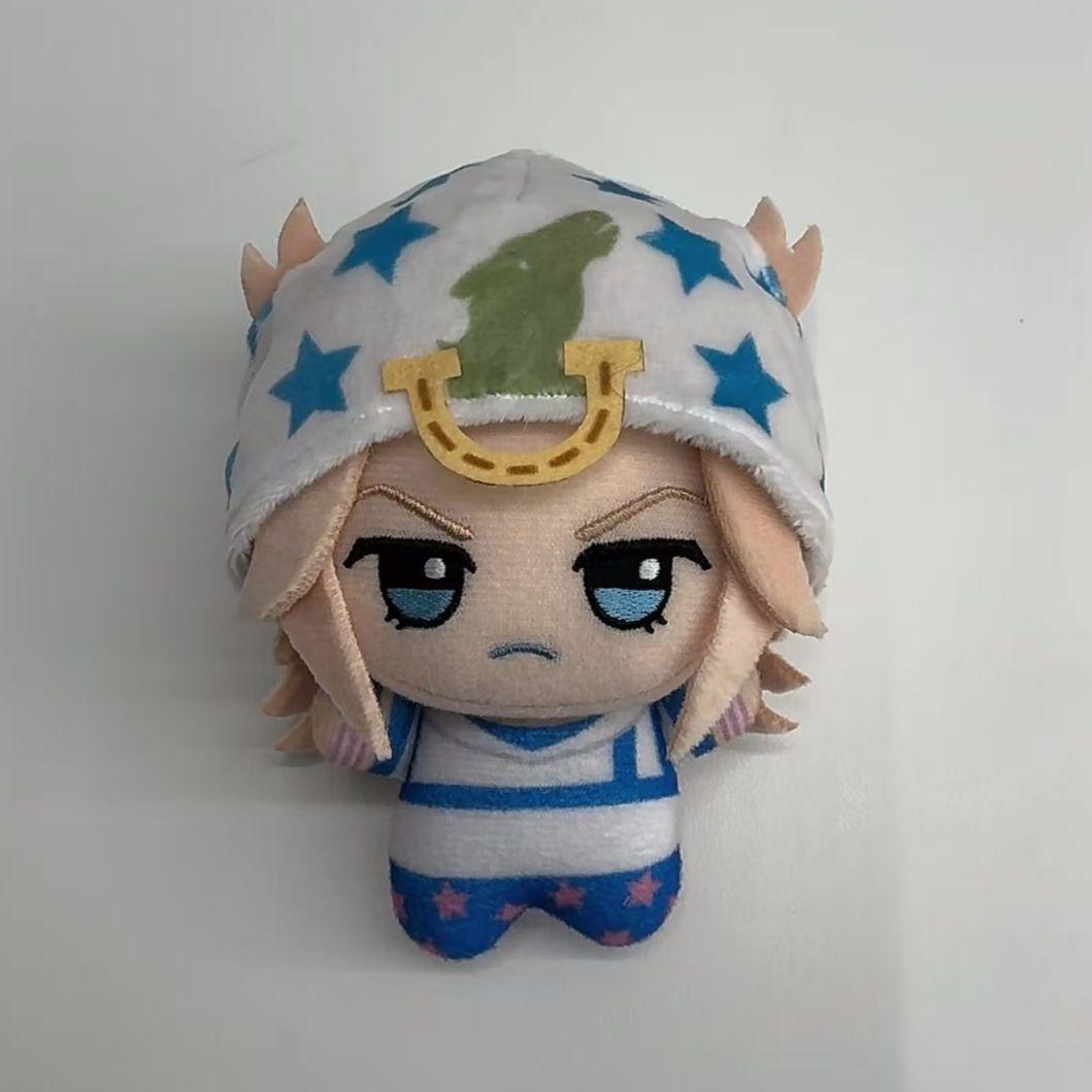 Replic10cm Johnny Joestar Gyro Zeppeli Baumwoll-Plüschpuppe Jojo's Bizarre Adventure Merchandise Schlüsselanhänger Spielzeug 10CM gray