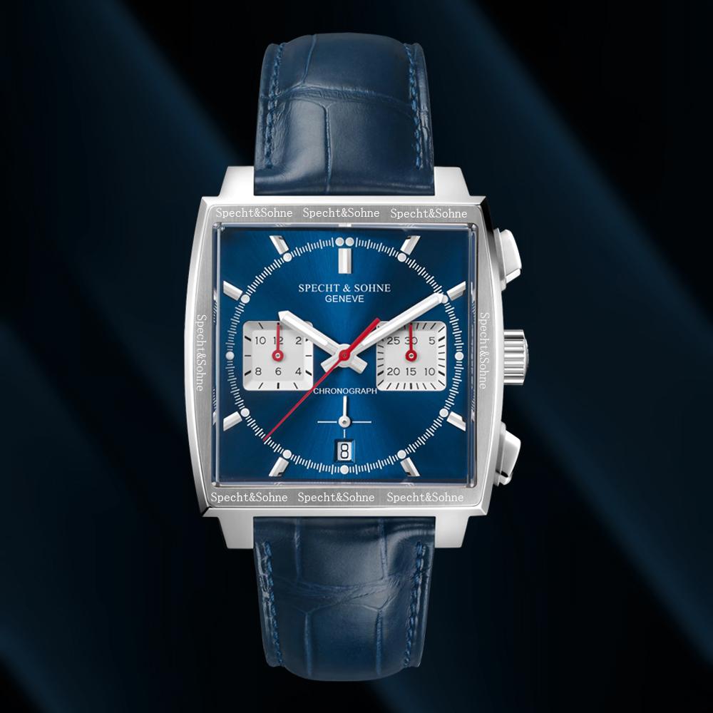 2023 Fashion Mens Watches Top Brand Luxury Specht&sohne Quartz Wrist Watch For Men Military Sports Watches Luminous Leather Strap 39mm