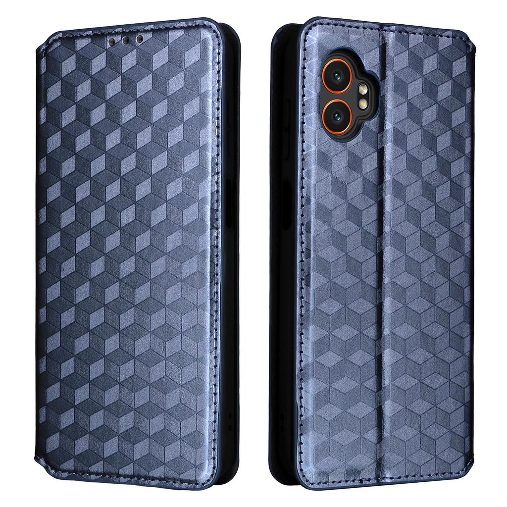For Samsung Galaxy XCover7 Pro Case Wallet Rhombus Imprinted Leather Phone Cover