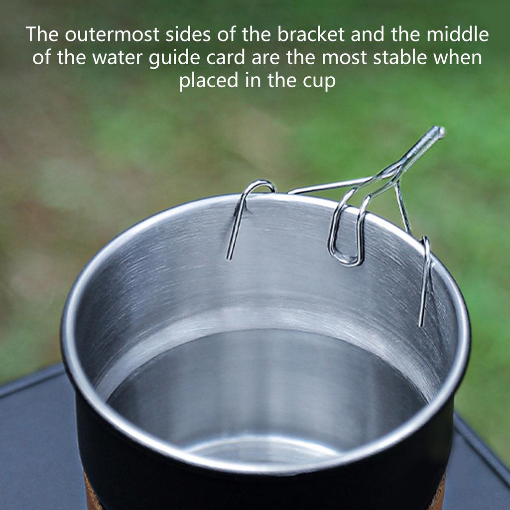 Portable Cup Wire Skitter Stainless Steel Coffee Drip Spout for Camping Bowl Hand Brewed Coffee Teapot Water Drain Spout
