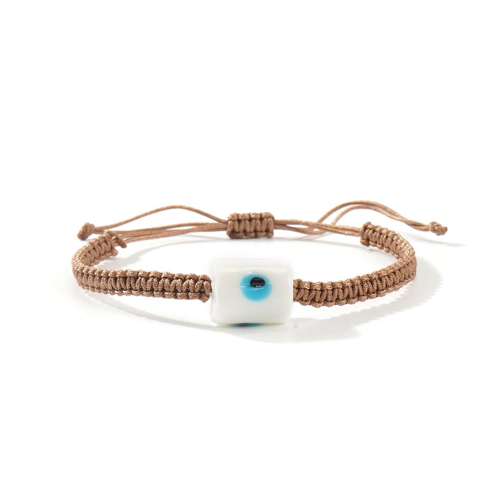 Multicolor Woven Rope Demon Eye Bracelet - Trendy Design for Daily Wear