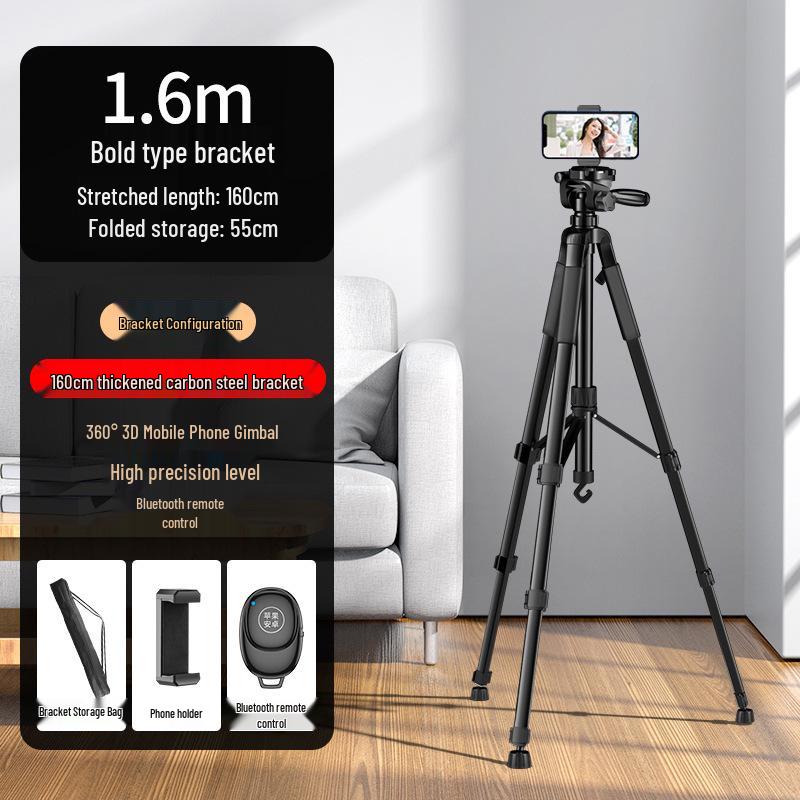 2025 Professionellt Bärbart Multifunktionellt Stativ för Mobiltelefonfotografering