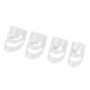 4 Stück Gitarren-Fingerpick Fingerspitzenschutz Instrument Zubehör Set Kit für Bass BanjoWeiß