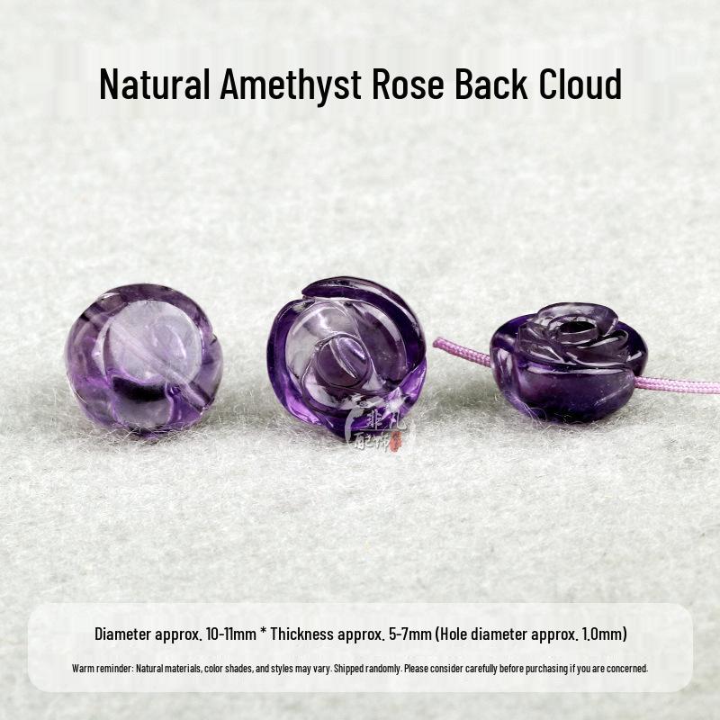 Handmade Amethyst Pixiu Bracelet with Twin Lotus and Bell Accents