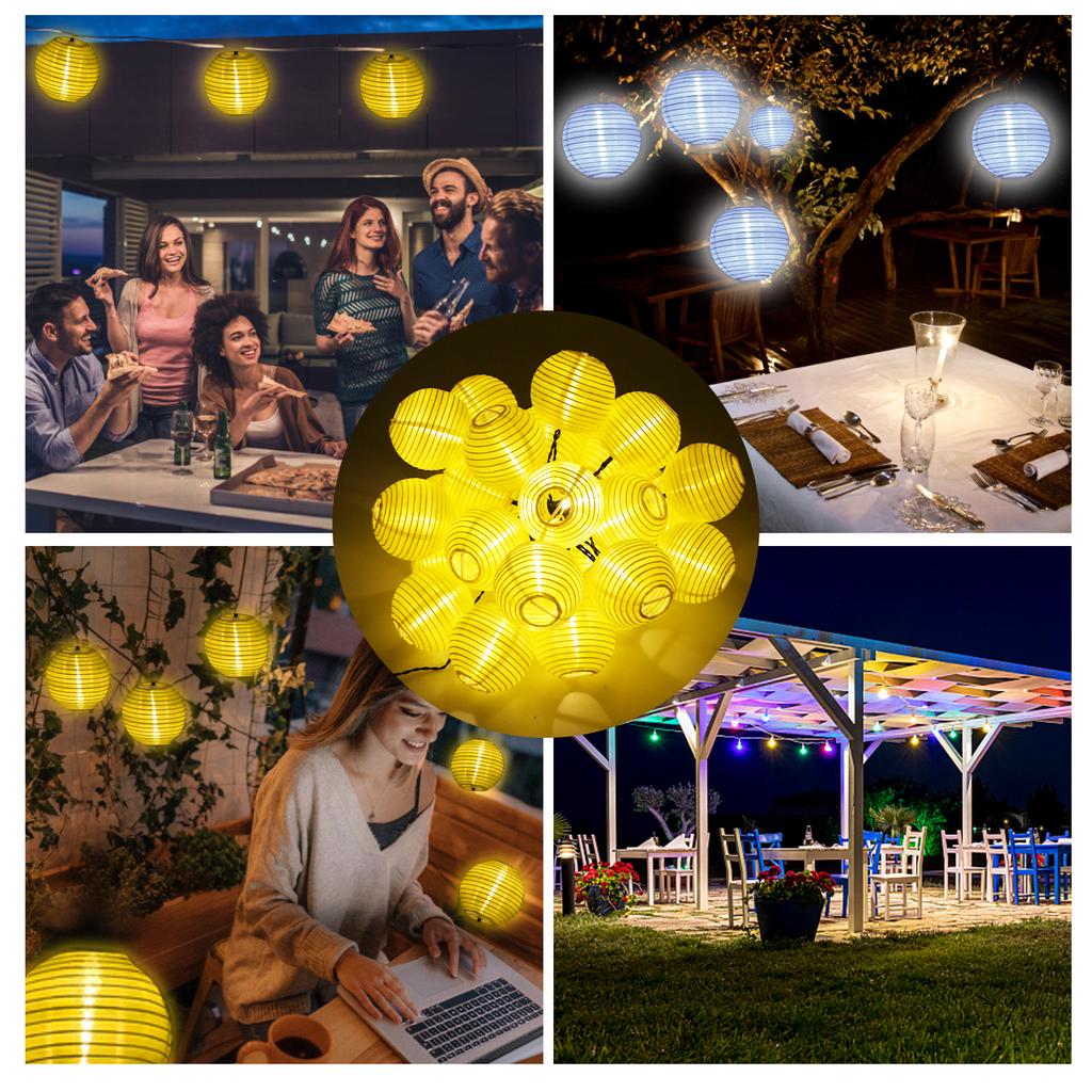 8 meter/26,2 fot 40 LED solcelledrevet energi Fairy String Lanterne Light Plenlampe med konstant