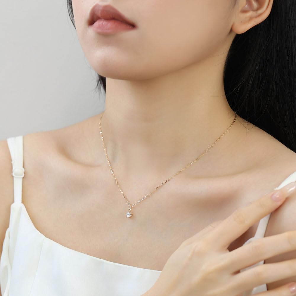 FANCIME Natural 18K Yellow Gold November with Silver Brand Anniversary Gift Wrapping Included Women's Necklace, Citrine, Pendant, Birthstone, Chain,