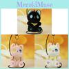 Animal Plush Cat Charm With Bell For Backpack Keyring Gift For Kids