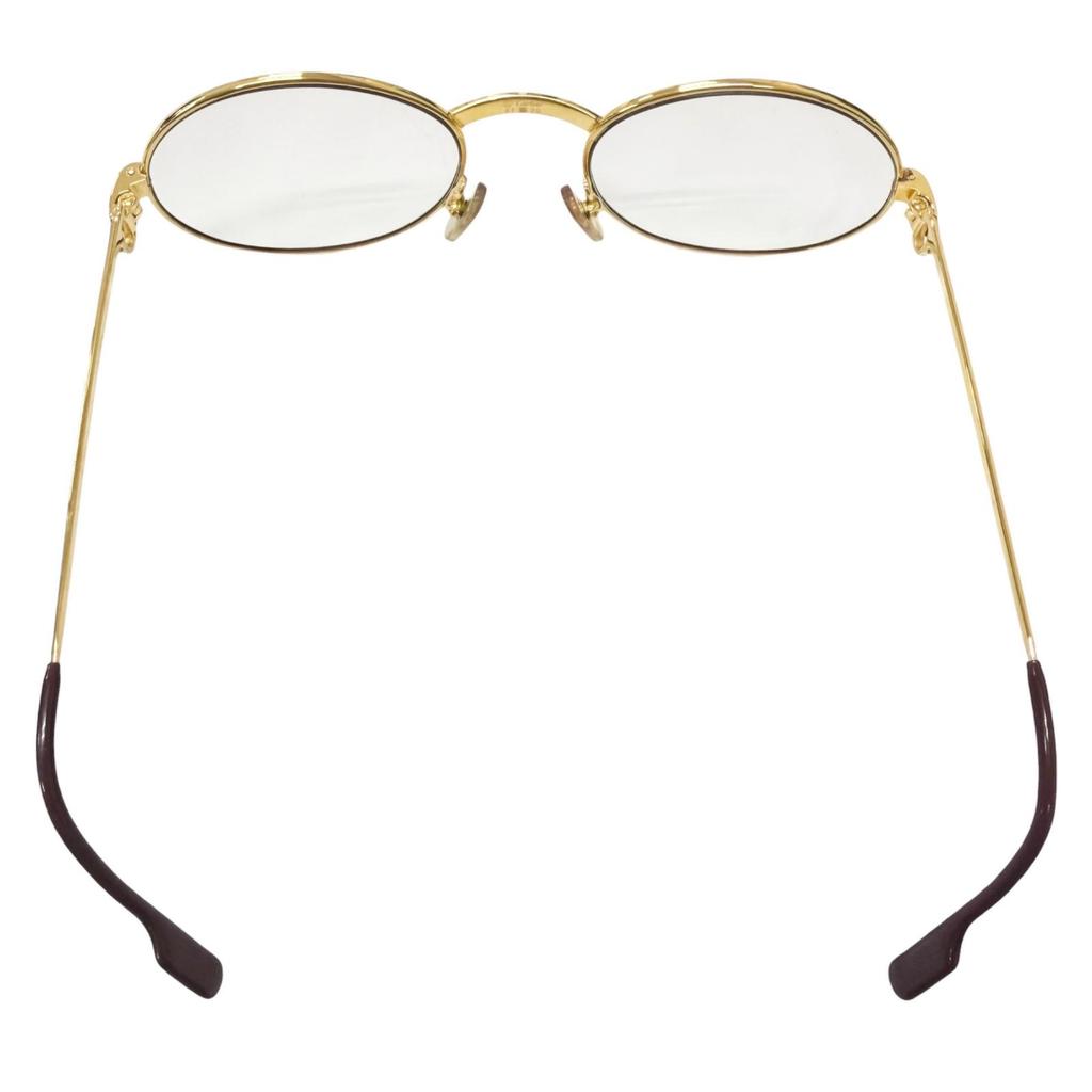 Great Cartier Glasses Trinity Oval Frame Gold Mens Used