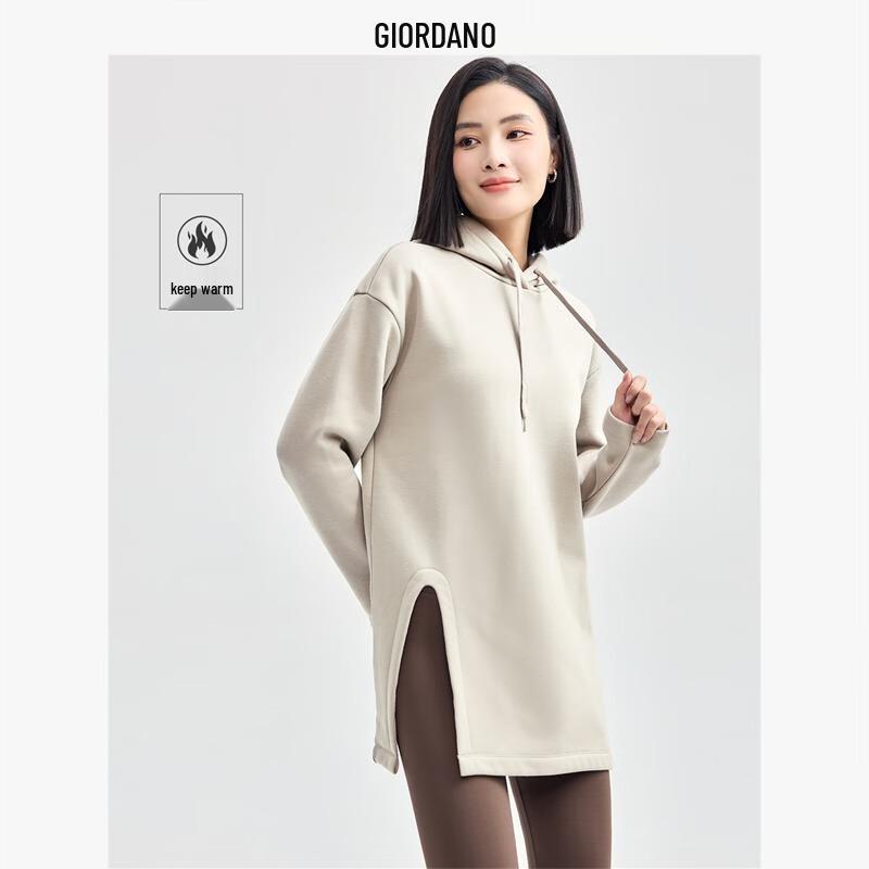 Giordano Women's Plush Lined Hooded Fleece Jacket