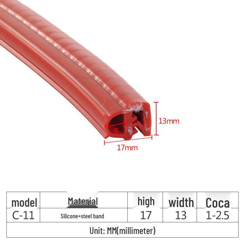 Triple Composite U-Shaped Bubble Seal EPDM Rubber for Cabinets