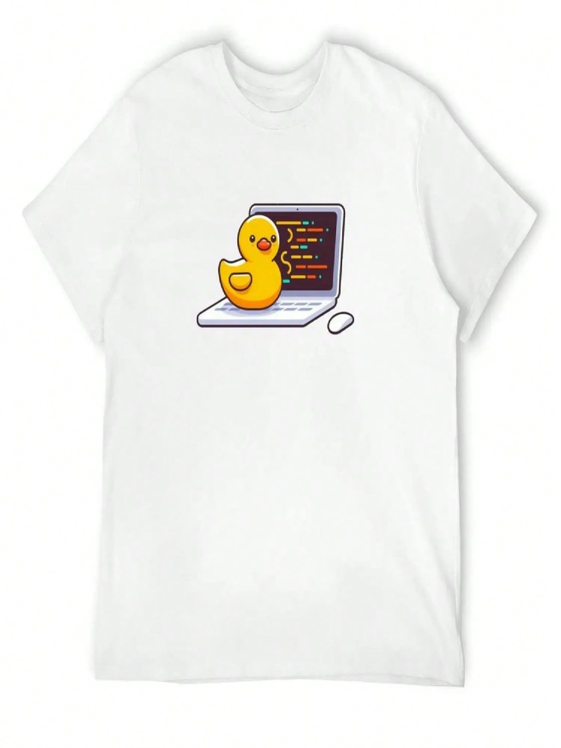 Rubber Duck Programmer Debugging T-Shirt Shirts Graphic Tee Blue Archive  Vintage T Shirts Cotton T Shirt unisex S разноцветный